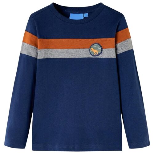 T-Shirt Enfants À Manches Longues Bleu Marine 104