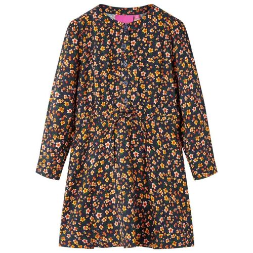 Robe Pour Enfants À Manches Longues Bleu Marine 116