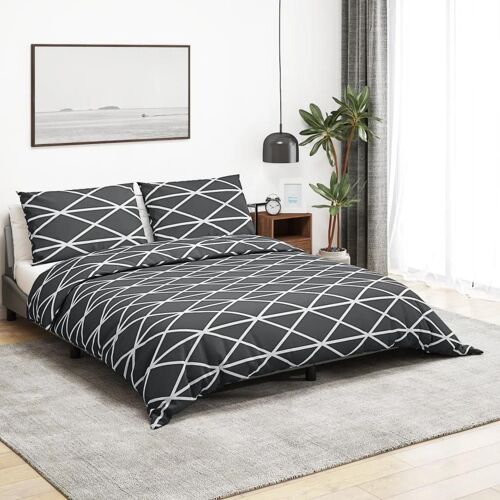 Prolenta Premium - Ensemble De Housse De Couette Gris 200x220 Cm Coton