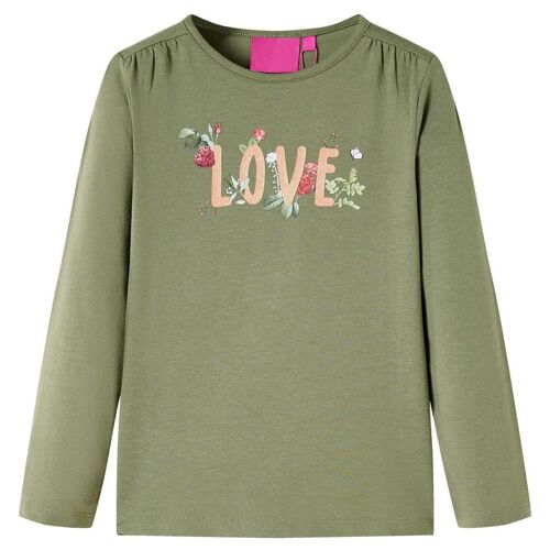 T-Shirt Enfants À Manches Longues Kaki 104