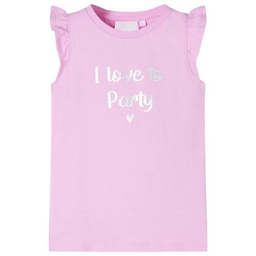 T-Shirt Enfants Avec Manches À Volants Lila 104
