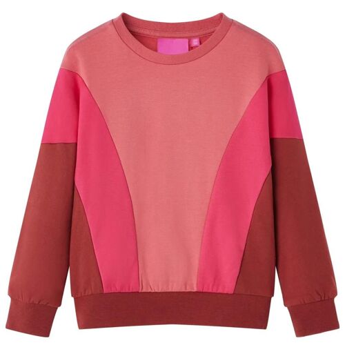 Sweat-Shirt Enfants Bloc De Couleurs Rose Et Henné 104