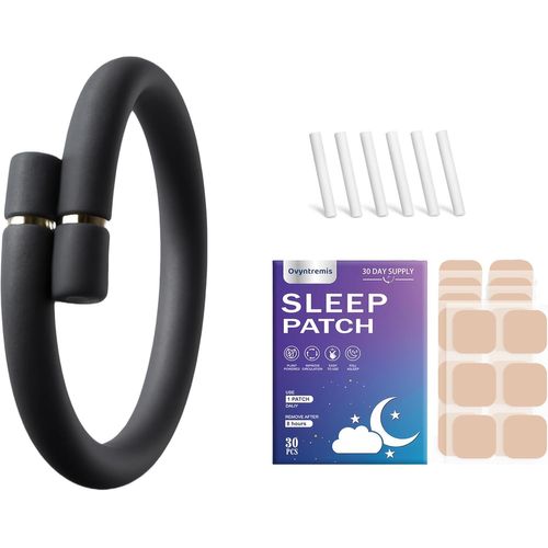 Kalanka-Bracelet Anti-Moustiques Naturel Avec 6 Recharges D'huiles Essentielles + 30 Patchs De Sommeil - Protection Longue Durée Pour Adultes Et Enfants, Idéal À Domicile Et En Voyage