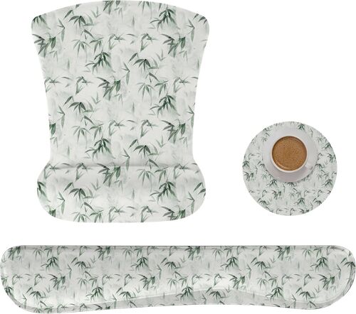 Repose-poignet pour clavier et souris Ensemble ergonomique avec tapis de souris, durable, confortable et léger pour une saisie facile et un soulagement de la douleur (FKMWR-56)