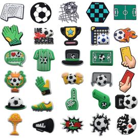 Monst-Lot De 30 Breloques De Chaussures De Football - Charmes De Sport - Décoration De Chaussures Pour Sandales Crocs - Accessoire De Football Pour Adolescents, Garçons Et Hommes