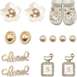 Monst-12 Pièces Charms Croccs Pour Chaussures, Deco Croccs Élégants En Strass, Accessoires De Mode Pour Femme, Décorations Pour Sandales Sabots Et Mules, Cadeau Fashion Idéal