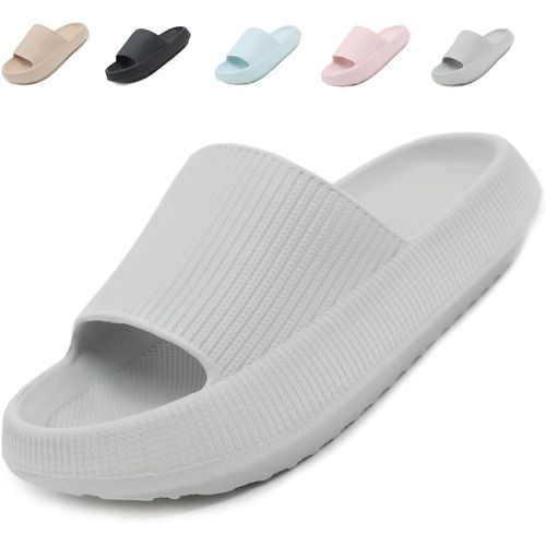 Maas-Claquettes Femme Sandales Homme Confortables Pantoufles Antidérapant Chaussures De Bain Cloud Slides Pour Maison Plage Piscine