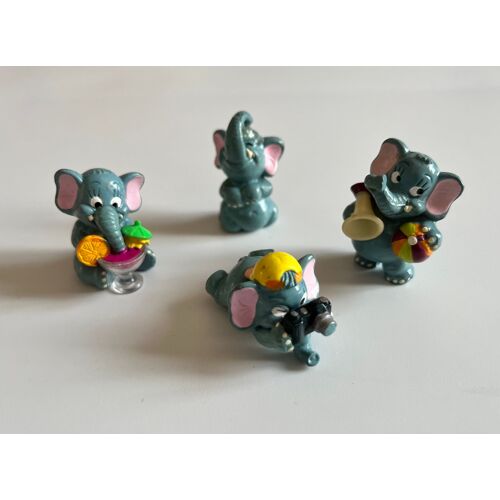 Lot 4 Éléphants Kinder Éléphantos Au Club 1999