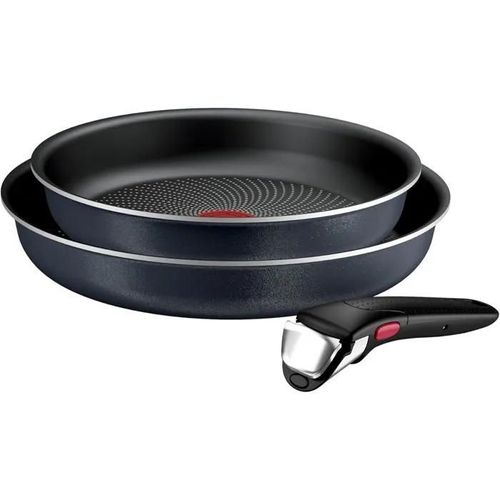 Tefal Ingenio Enjoy, Lot 3pieces, Poeles Legeres, Technologie Light Tech, Poignee Amovible, Revetement Titane Antiadhesif, L7239043