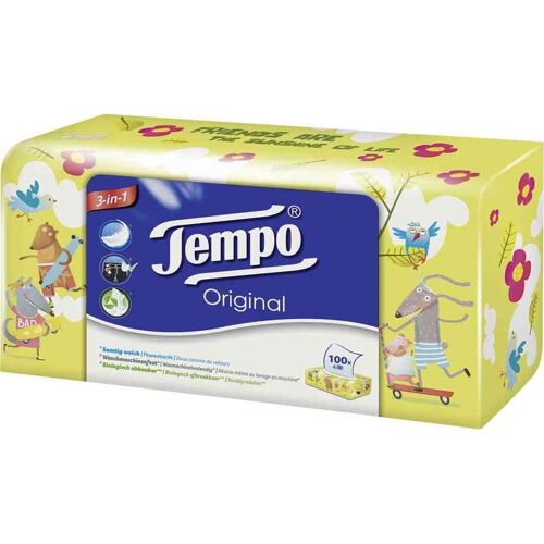 Tempo Boîte De 100 Mouchoirs Original 4 Couches Blanc 