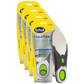 Scholl Lot De 4 Etuis De 2 Semelles Liquiflex Soutien Quotidien L 41-46,5 
