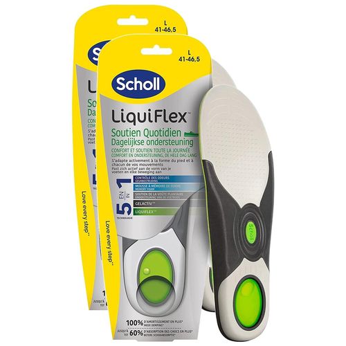 Scholl Lot De 2 Etuis De 2 Semelles Liquiflex Soutien Quotidien L 41-46,5 
