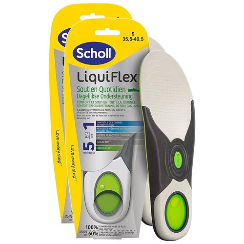 Scholl Lot De 2 Etuis De 2 Semelles Liquiflex Soutien Quotidien Small 35,5 - 40,5 