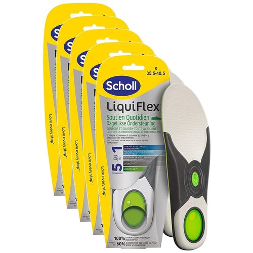 Scholl Lot De 5 Etuis De 2 Semelles Liquiflex Soutien Quotidien Small 35,5 - 40,5 