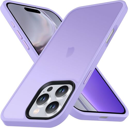 Zero Série Coque pour iPhone 16 Pro Max, [Protection Qualité Militaire] [Dos Translucide Mat] Étui Housse PC Rigide Résistante aux Chocs, Design élégant Mince Protection Complète Légère, Violet