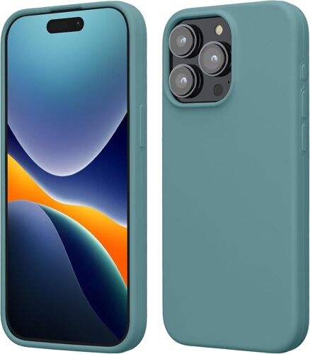 Coque pour iPhone 15 Pro Max Coque - Housse de téléphone Fine en Silicone avec Surface Douce et Anti-Choc - Arctic Night