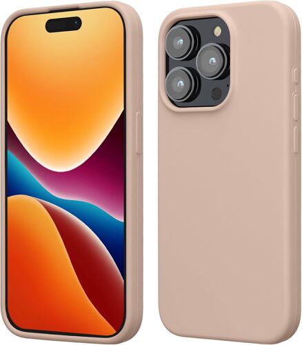 Coque pour iPhone 15 Pro Coque - Housse de téléphone Fine en Silicone avec Surface Douce et Anti-Choc - Rose Ancien