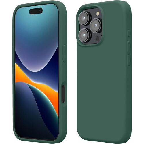 Housse Compatible avec Apple iPhone 16 Pro Max Coque - Housse de téléphone Protection Souple en TPU Silicone - Vert Sapin