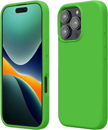 Housse Compatible avec Apple iPhone 16 Pro Max Coque - Housse de téléphone Protection Souple en TPU Silicone - Vert néon