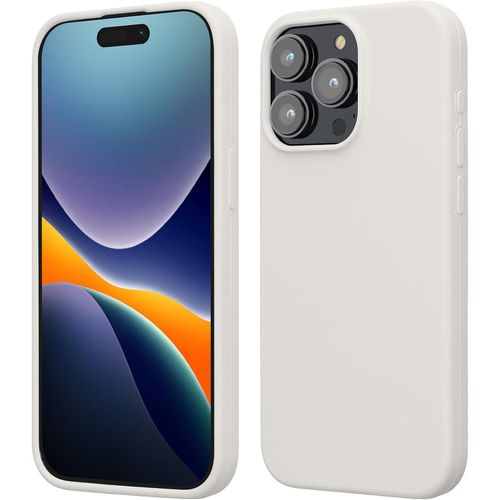 Coque Pour Iphone 15 Pro Max Coque - Housse De Téléphone Fine En Silicone Avec Surface Douce Et Anti-Choc - Blanc