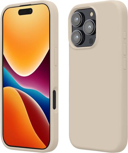 Housse Compatible avec Apple iPhone 16 Pro Max Coque - Housse de téléphone Protection Souple en TPU Silicone - crème