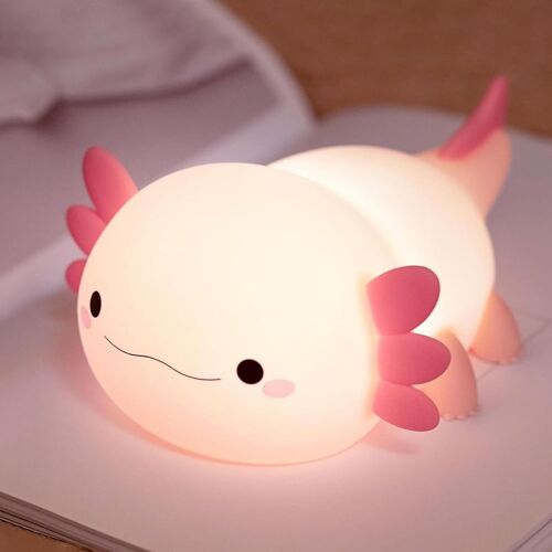 Axolotl Veilleuses Enfants, Veilleuse Animal En Silicone À Intensité Variable, Veilleuse Bébé Rechargeable Avec Fonction Interrupteur Tactile, Décoration De Chambre De Bébé