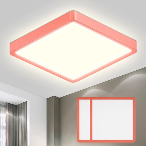 Tianyi-® Plafonnier Led, Ip44 Lampe De Salle De Bain Étanche Carré Plat 18w 4000k 1600lm Lampe Simple Moderne Mince Pour Salon Salle De Bain Chambre Cuisine Couloir Sous-Sol Bureau, 220 * 24mm