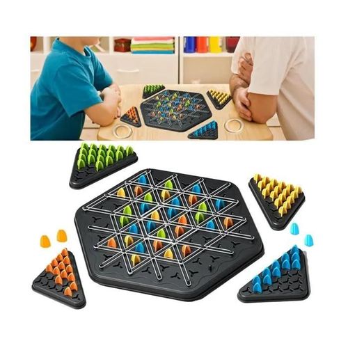 Triggle Jeu, Intéressant Triggle, Triggle Jeu Élastique, Convient 2 À 4 Joueurs, Jeu D Echec Chaine Triangulaire Super Jeu Société