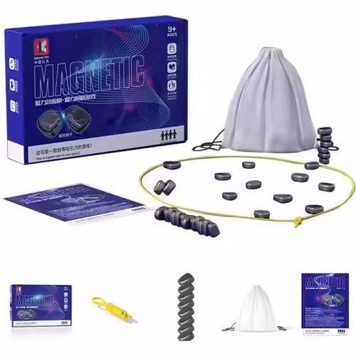 Jeu D\Échecs Magnétique - Jeu De Societe - Pierres Magnétiques - Chiquier Portable - Blanc