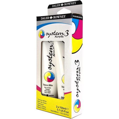 Set Peinture Acrylique 2 Tubes 150ml - Blanc De Titane