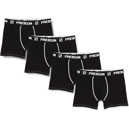 Lot De Boxers En Coton Pour Homme Freegun : X4 Noir / Xl