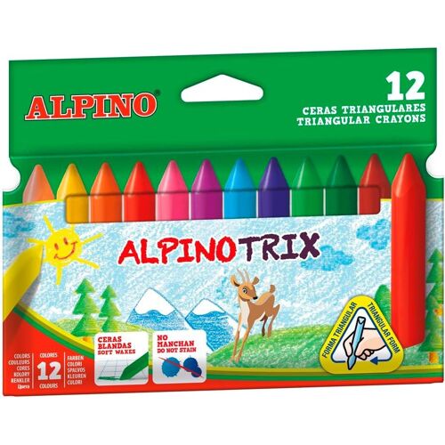 Étui De 12 Crayons De Couleurs Trix | Format Triangulaire | Longue Durée Et Résistance | Diversité Des Couleurs | Créativité Sans Limites | Étui De Crayons De Cire