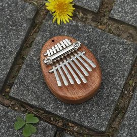 Mini Kalimba En Bois À 8 Touches,Piano À Pouce Exquis De Haute Qualité,Bon Accessoire Musical,Pendentif Cadeau -Water Droplet-D