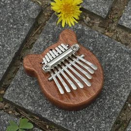 Boîte à musique en bois Totoro prédire,mini Sailor Moon Kalimba Howls Moving Castle Finger Spirited Away Thumb Piano Ornament Gift -Bear