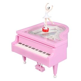 Boîte à musique de piano classique romantique,mini ornements ménagers,phtalballerine,exquis,mode créative,respectueux de l'environnement,décoration d'intérieur -Rose