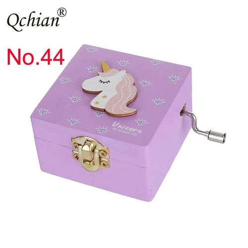 Jeu De Licorne En Bois Sculpté,Boîte À Musique Créative,Cadeau De Noël,Nouvel An,Anniversaire,Nouvelle 2019 -K-Jinshu-40-44