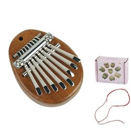 Mini Kalimba En Bois De Haute Qualité À 8 Touches,Piano À Pouces,Accessoires Musicaux,Bon Cadeau Pendentif,Exquis -A-A