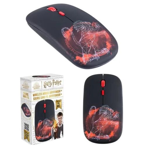 Souris Sans Fil - FREAKS AND GEEKS - Harry Potter Gryffondor - Optique - 3 Boutons - Bluetooth