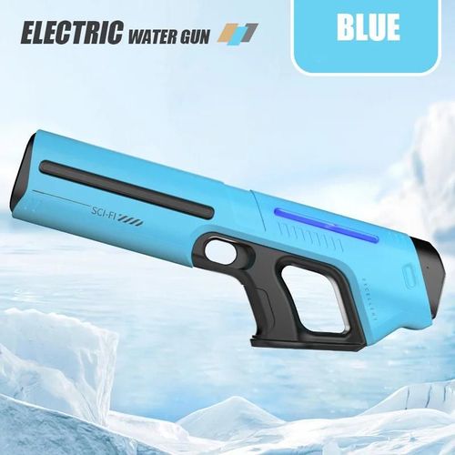 2025 Nouveau Pistolet À Eau Électrique À Absorption D'eau Automatique Plage Extérieure Piscine Divertissement Adultes Et Garçon Enfant Pistolet À Eau Jouet-Alimenté Par Batterie-Blue D