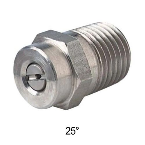 Buse de nettoyage pour nettoyeur haute pression 1/4" 0 ° 15 ° 25 ° 40 ° Accessoires de laveuse de nettoyeur haute pression de vitesse d'angle de jet d'eau--25 angle