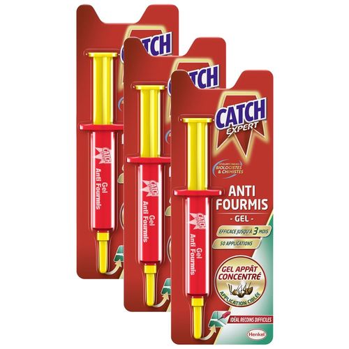 CATCH Lot de 3 Seringues 10 g Gel Anti-Fourmis