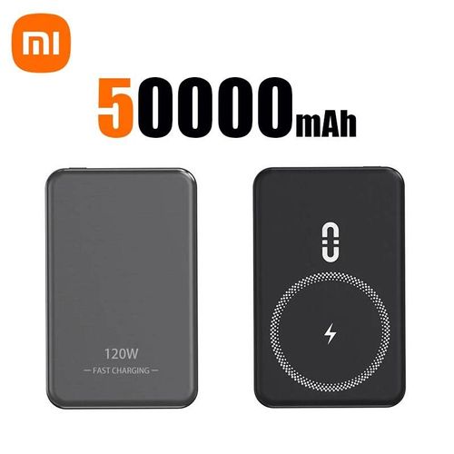 Batterie Externe Magnétique 50000mah, Grande Capacité 120w, Chargeur Rapide Sans Fil, Batterie Portable Pour Iphone Samsung Xiaomi, Cadeau