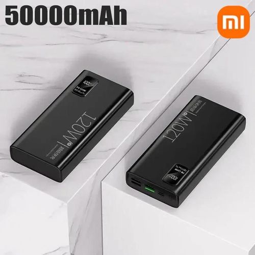 50000mah Haute Capacité 120w Batterie Externe Charge Super Rapide Powerbank Chargeur De Batterie Portable Pour Iphone Samsung Huawei