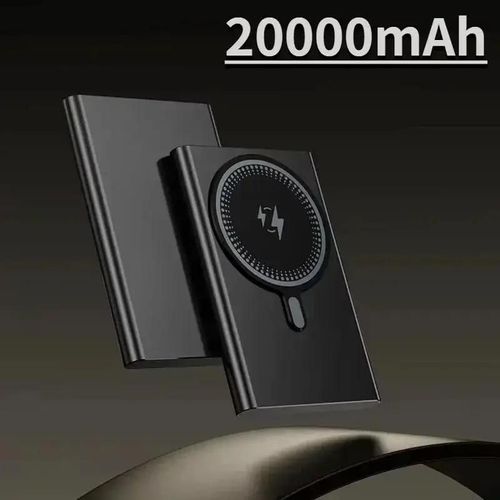 Batterie Externe Magnétique Sans Fil Ultra Fine, Double Charge Rapide, Adaptée À L'iphone Magsafe 20000mah Pd20w