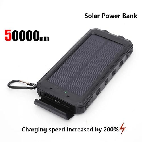 50000mah Batterie Solaire Portable Charge Pauvre Chargeur De Batterie Externe Lumière Forte Lde Lumière Pour Iphone Samsungxiaomi