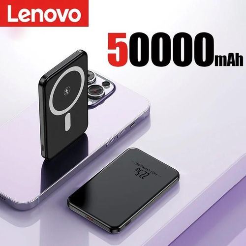 Batterie Externe Ultra Mince Mac, Charge Rapide, Batterie Auxiliaire, Aimant Magnétique 50000mah, Charge Sans Fil Pour Iphone Samsung