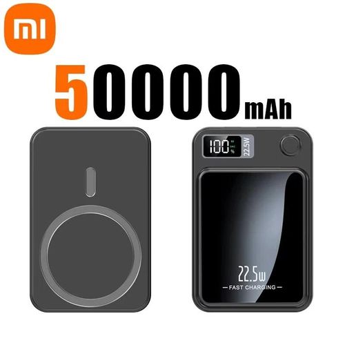50000mah Batterie Externe Magnétique Chargeur Rapide Sans Fil Pour Batterie Auxiliaire Portable Magsafe Pour Iphone Huawei Samsung
