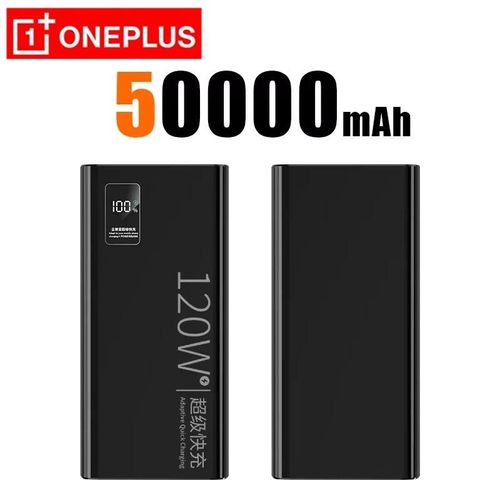 Batterie Externe Portable À Charge Rapide Bidirectionnelle, Batterie Externe D'origine, Compatible Avec Android Et Ios, 50000mah, 120w
