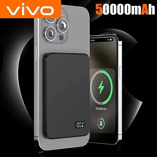 50000mah Ccc Certification Mince Batterie Externe Ultra Pour Magsafe Magnétique Sans Fil Charge Rapide Affichage De La Batterie Portable