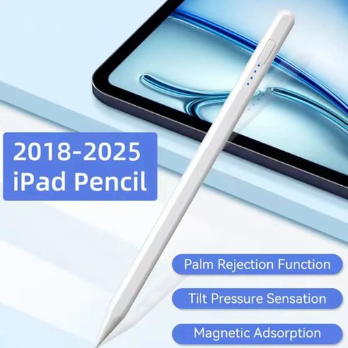 Stylet Pour Ipad 2018-2025 Avec Rejet De Paume, Apple Pencil Pour Pad11E/10E/9E/8E/7E/6E Génération, Ipad Pro 11/12,9 Pouces